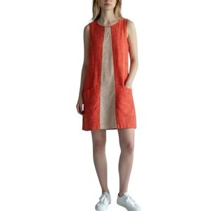 Birds of North America Antshrike sleeveless cotton dress  6 excellent condition